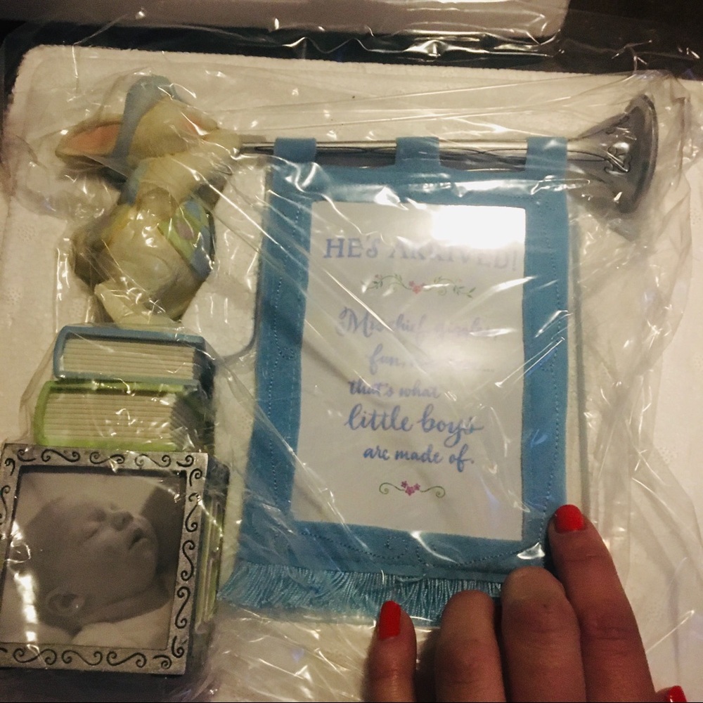 Baby Boy’s Keepsake Photo Cube NEW IN BOX